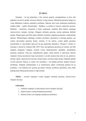 EMPATIJOS SVARBA SLAUGANT MIRŠTANTĮ PACIENTĄ, INTENSYVIOSIOS TERAPIJOS SKYRIUJE. Paveikslėlis 3