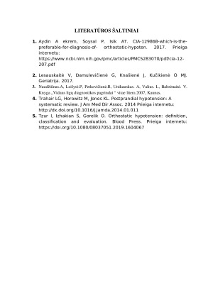ORTOSTATINĖS HIPOTENZIJOS PREVENCIJA. Paveikslėlis 10