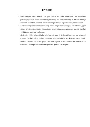 ANEMIJOS SINDROMAS IR FERODEFICITINĖ ANEMIJA. BŪKLĖS VERTINIMAS. Paveikslėlis 9