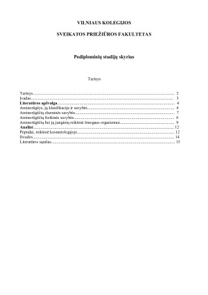 Aminorūgštys ir jų junginiai. Paveikslėlis 1