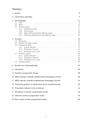 Popandeminės infliacijos ekonometrinis modeliavimas. Paveikslėlis 2