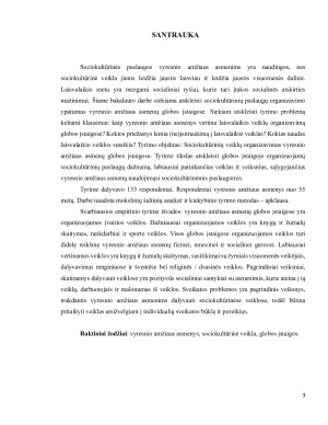 Sociokultūrinių veiklų organizavimas vyresnio amžiaus asmenų globos įstaigose. Paveikslėlis 4