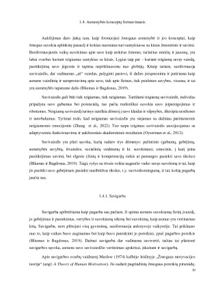 Moterų santykiai su savo tėvais, pagarba sau bei saviveiksmingumas. Paveikslėlis 10