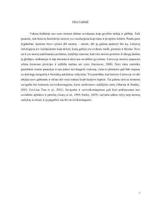 Moterų santykiai su savo tėvais, pagarba sau bei saviveiksmingumas. Paveikslėlis 3