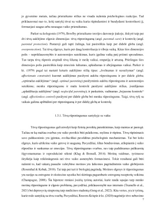 Moterų santykiai su savo tėvais, pagarba sau bei saviveiksmingumas. Paveikslėlis 7