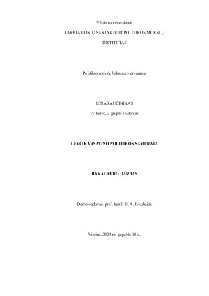 LEVO KARSAVINO POLITIKOS SAMPRATA