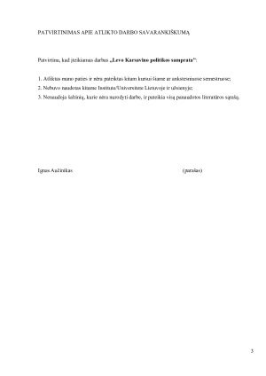 LEVO KARSAVINO POLITIKOS SAMPRATA. Paveikslėlis 3