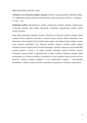 LEVO KARSAVINO POLITIKOS SAMPRATA. Paveikslėlis 4