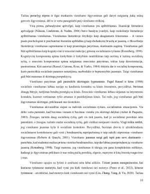 Jaunų suaugusiųjų perfekcionizmo, vienišumo ir psichologinės gerovės sąsajos. Paveikslėlis 10