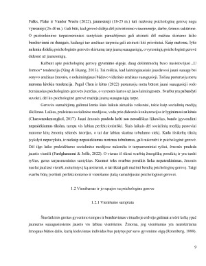 Jaunų suaugusiųjų perfekcionizmo, vienišumo ir psichologinės gerovės sąsajos. Paveikslėlis 9