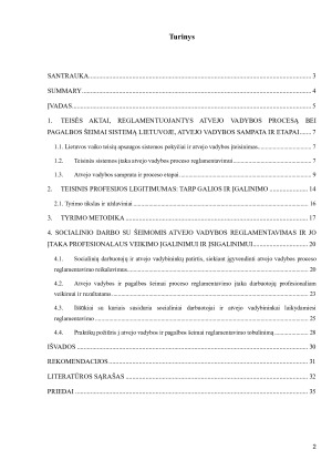 Socialinio darbo su šeima, taikant atvejo vadybą, proceso reglamentavimas - tarp įgalinimo ir nugalinimo. Paveikslėlis 2