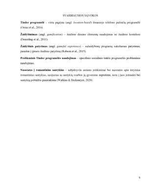 Tinder programėlės žaidybinio patyrimo bei jos probleminio naudojimo sąsajos su nuostatomis į romantinius santykius. Paveikslėlis 5