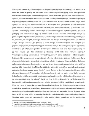 NAFTOS RINKOS KAINŲ POVEIKIS VALSTYBIŲ AGRESIJAI. RUSIJOS ATVEJIS. Paveikslėlis 9