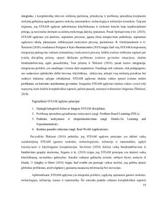 STEAM ugdymo integracija ikimokykliniame amžiuje - pedagogų saviveiksmingumas X darželyje. Paveikslėlis 10