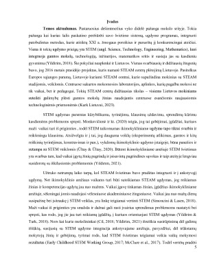 STEAM ugdymo integracija ikimokykliniame amžiuje - pedagogų saviveiksmingumas X darželyje. Paveikslėlis 5