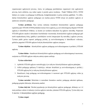 STEAM ugdymo integracija ikimokykliniame amžiuje - pedagogų saviveiksmingumas X darželyje. Paveikslėlis 7