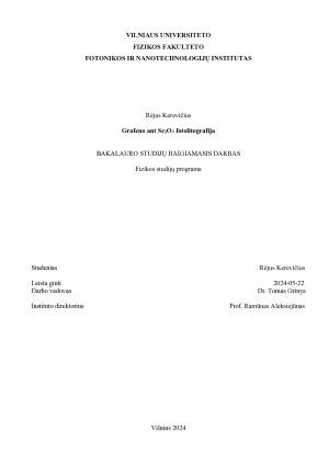 Grafeno ant Sc2O3 fotolitografija. Paveikslėlis 1