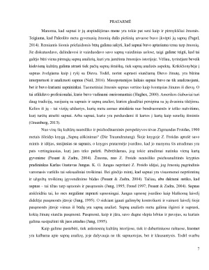 Analitinės psichologijos praktikų patirtys, taikant sapnų analizę konsultavime. Paveikslėlis 7