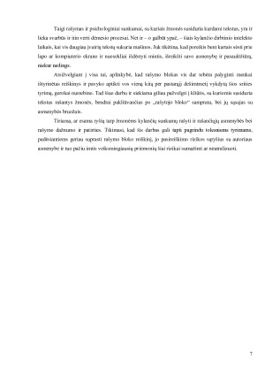 Rašytojo bloko ir asmenybės bruožų sąsajos. Paveikslėlis 7