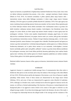 Agresyvus memų humoras - tariamas žinutės siuntėjas ir memo agresyvumo bei juokingumo vertinimas. Paveikslėlis 3