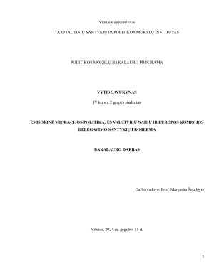 ES IŠORINĖ MIGRACIJOS POLITIKA - ES VALSTYBIŲ NARIŲ IR EUROPOS KOMISIJOS DELEGAVIMO SANTYKIŲ PROBLEMA