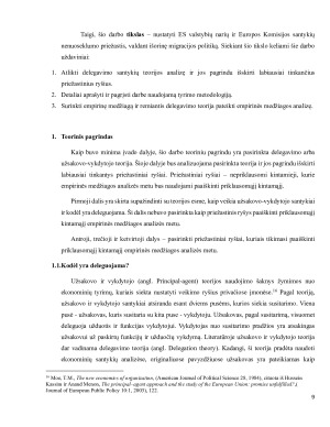 ES IŠORINĖ MIGRACIJOS POLITIKA - ES VALSTYBIŲ NARIŲ IR EUROPOS KOMISIJOS DELEGAVIMO SANTYKIŲ PROBLEMA. Paveikslėlis 9