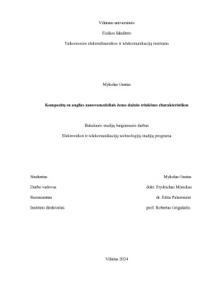 Kompozitų su anglies nanovamzdeliais žemo dažnio triukšmo charakteristikos