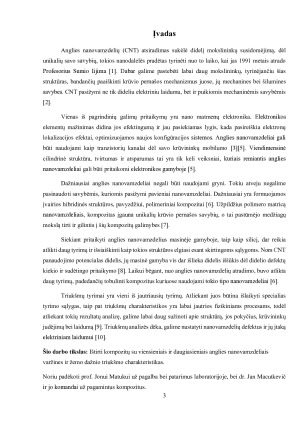 Kompozitų su anglies nanovamzdeliais žemo dažnio triukšmo charakteristikos. Paveikslėlis 3