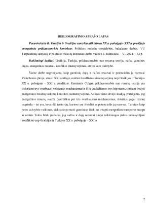 TURKIJOS IR GRAIKIJOS SANTYKIŲ AIŠKINIMAS XX A. PABAIGOJE- XXI A. PRADŽIOJE ENERGETINĖS PRIKLAUSOMYBĖS KONTEKSTE. Paveikslėlis 3