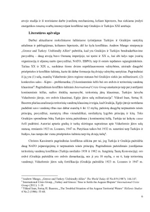 TURKIJOS IR GRAIKIJOS SANTYKIŲ AIŠKINIMAS XX A. PABAIGOJE- XXI A. PRADŽIOJE ENERGETINĖS PRIKLAUSOMYBĖS KONTEKSTE. Paveikslėlis 7