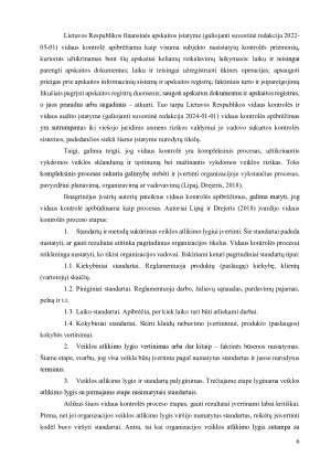 VIDAUS KONTROLĖS REIKALAVIMŲ PRIVAČIAME IR VIEŠAJAME SEKTORIUOSE POKYČIŲ VERTINIMAS. Paveikslėlis 6