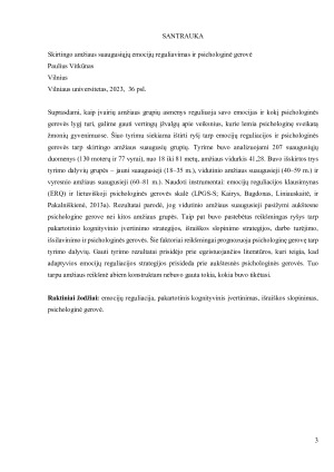 Skirtingo amžiaus suaugusiųjų emocijų reguliavimas ir psichologinė gerovė. Paveikslėlis 3