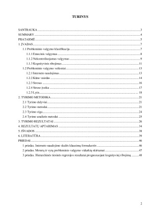 Probleminio valgymo elgesio, streso įveikos bei interneto naudojimo sąsajos. Paveikslėlis 2
