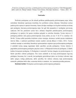 Profesinio perdegimo patyrimas - praktikuojančių psichoterapeutų perspektyva. Paveikslėlis 4