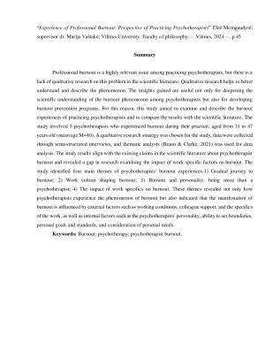 Profesinio perdegimo patyrimas - praktikuojančių psichoterapeutų perspektyva. Paveikslėlis 5