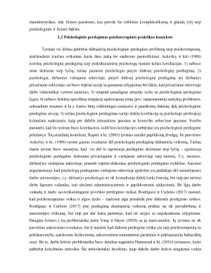 Profesinio perdegimo patyrimas - praktikuojančių psichoterapeutų perspektyva. Paveikslėlis 9