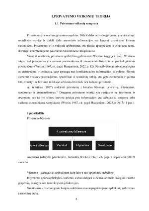 PRIVATUMO VEIKSNIŲ ĮTAKA POŽIŪRIUI IR KETINIMUI NAUDOTIS VIRTUALIOMIS SOCIALINIŲ TINKLŲ PLATFORMOMIS. Paveikslėlis 6