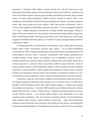Ar tėvai atpažįsta vaikų kūrybiškumą. Pradinių klasių mokinių ir jų tėvų kūrybiškumo vertinimo dermė. Paveikslėlis 10