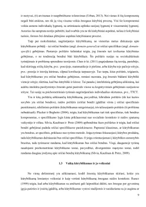 Ar tėvai atpažįsta vaikų kūrybiškumą. Pradinių klasių mokinių ir jų tėvų kūrybiškumo vertinimo dermė. Paveikslėlis 9