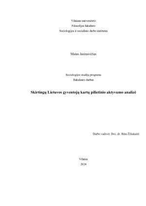 Skirtingų Lietuvos gyventojų kartų pilietinio aktyvumo analizė