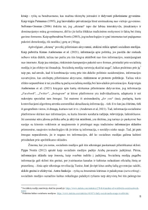 Skirtingų Lietuvos gyventojų kartų pilietinio aktyvumo analizė. Paveikslėlis 8