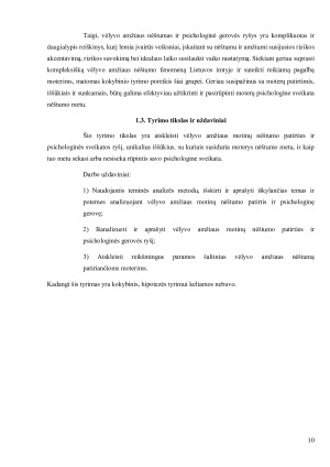 Vėlyvo motinystės amžiaus nėštumo patirtys ir psichologinė gerovė. Paveikslėlis 10