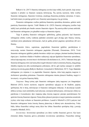 LIETUVOS VYRESNIOJO AMŽIAUS ŽMONIŲ FINANSINIS RAŠTINGUMAS SKAITMENINĖS BANKININKYSTĖS IR ŠIUOLAIKINIŲ FINANSINIŲ SISTEMŲ KONTEKSTE. Paveikslėlis 8