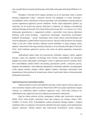 Neurodidaktikos principų taikymas ugdymo(si) procese, dirbant su ikimokyklinio amžiaus vaikais. Paveikslėlis 10