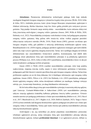 Neurodidaktikos principų taikymas ugdymo(si) procese, dirbant su ikimokyklinio amžiaus vaikais. Paveikslėlis 5