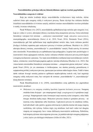 Neurodidaktikos principų taikymas ugdymo(si) procese, dirbant su ikimokyklinio amžiaus vaikais. Paveikslėlis 7