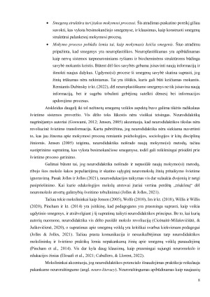 Neurodidaktikos principų taikymas ugdymo(si) procese, dirbant su ikimokyklinio amžiaus vaikais. Paveikslėlis 8