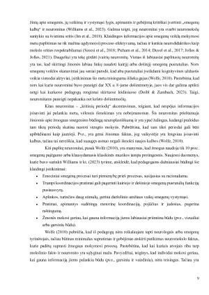 Neurodidaktikos principų taikymas ugdymo(si) procese, dirbant su ikimokyklinio amžiaus vaikais. Paveikslėlis 9