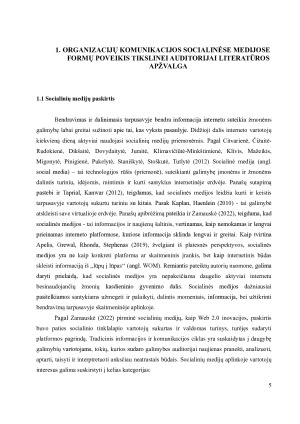 ORGANIZACIJŲ KOMUNIKACIJOS SOCIALINĖSE MEDIJOSE FORMŲ POVEIKIS TIKSLINEI AUDITORIJAI. Paveikslėlis 5