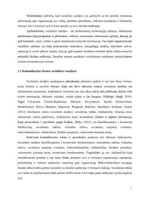 ORGANIZACIJŲ KOMUNIKACIJOS SOCIALINĖSE MEDIJOSE FORMŲ POVEIKIS TIKSLINEI AUDITORIJAI. Paveikslėlis 7